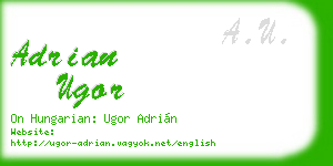 adrian ugor business card